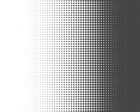 Gradient halftone dot pattern, white and gray background. Shaded dots texture, modern design overlay, abstract print backdrop