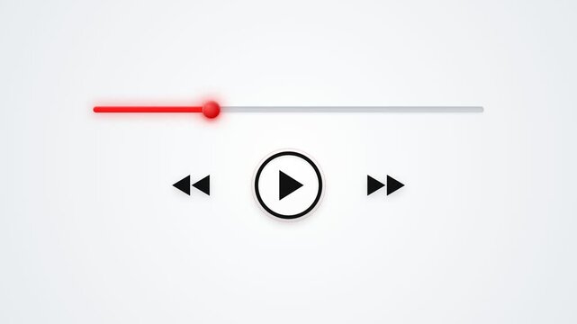 Minimalistic audio player interface with play and skip buttons