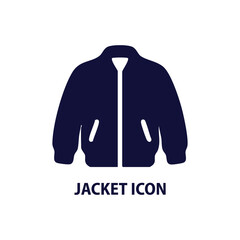Jacket Icon - Minimal Outline Winter Coat Vector for Clothing and Fashion Design © MdRazibul