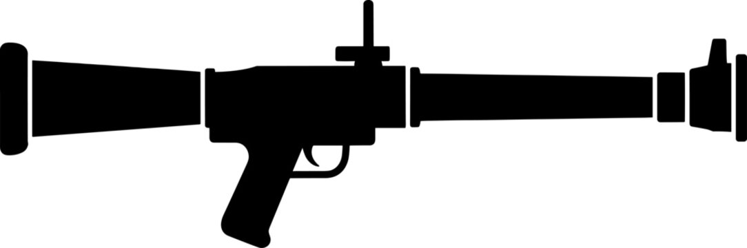 Rocket propelled grenade launcher silhouette profile