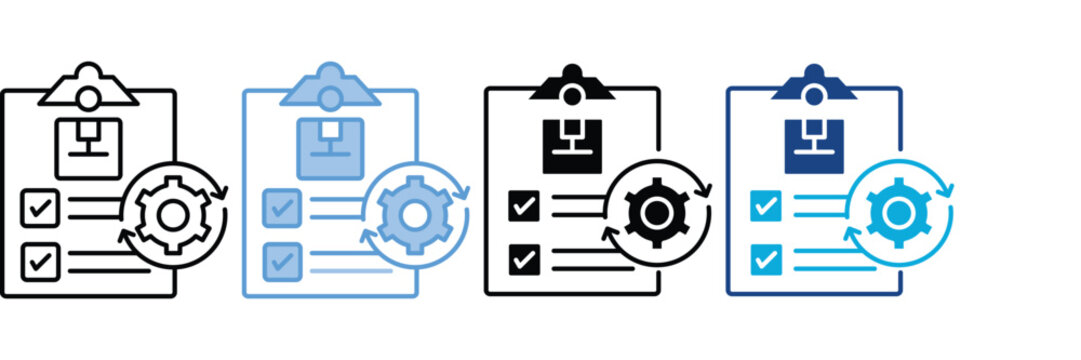 Order Processing    Icon Set Multiple Style Collection