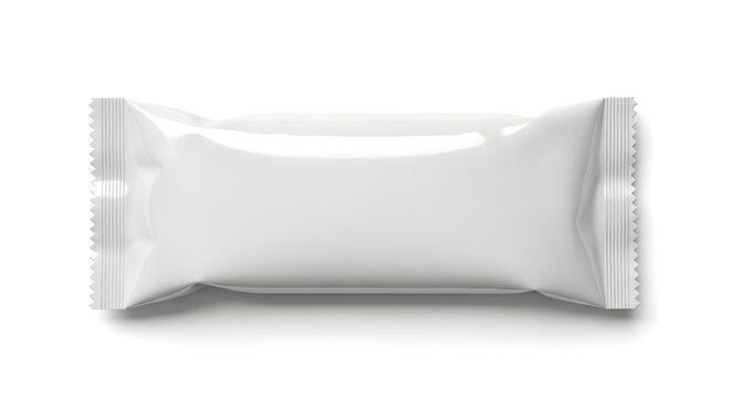 White candy wrapper with transparent background