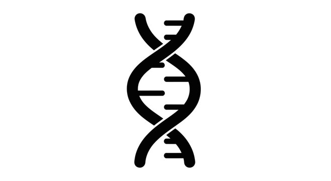 DNA Helix Double Strand Icon Vector Illustration