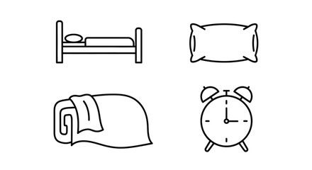 Comfortable bed with pillow and blanket. © malinbest