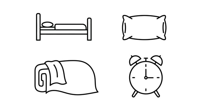 Comfortable bed with pillow and blanket.