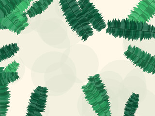 Exotic Palm Leaves Botanical Pattern Background © iushakovsky