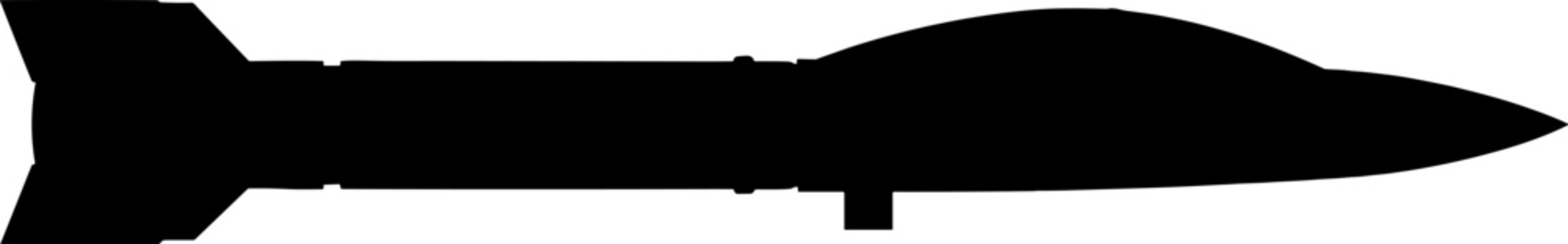 Precision guided air to surface missile silhouette