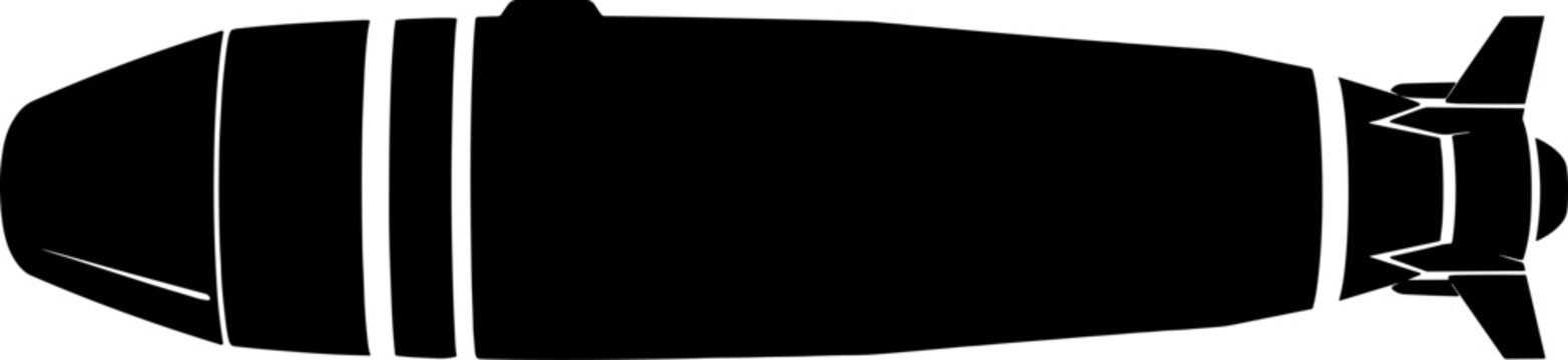 Precision guided munition bomb silhouette modern air force weaponry