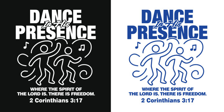 Christian Praise and Worship Vector Illustration for Apparel