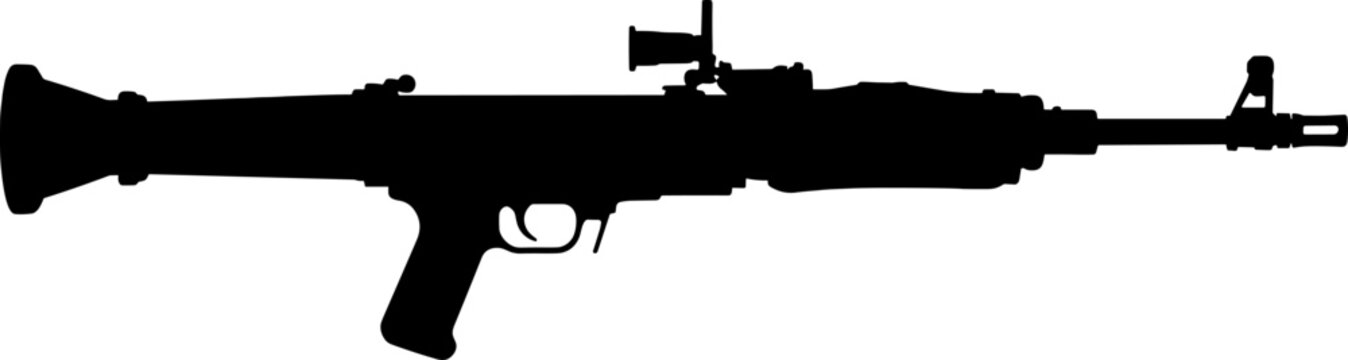 Anti tank rocket propelled grenade launcher weapon silhouette profile