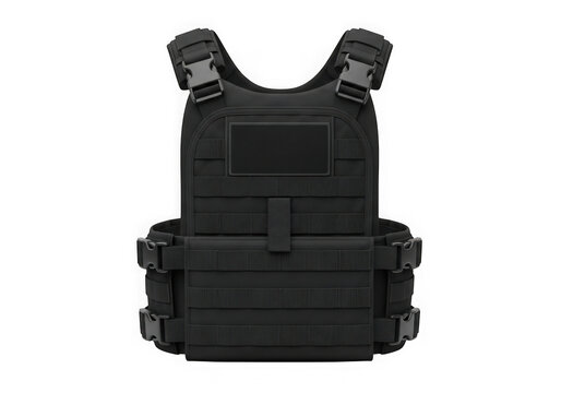 Tactical bulletproof vest isolated on transparent background