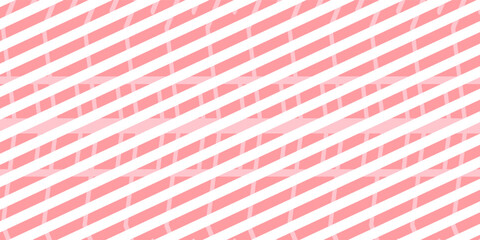 Obraz premium Light pink seamless stripes background. Abstract watercolor strokes repeated pattern. Summer pastel straight horizontal lines for fabric, wrapping paper, textile, banner, poster. Vector wallpaper
