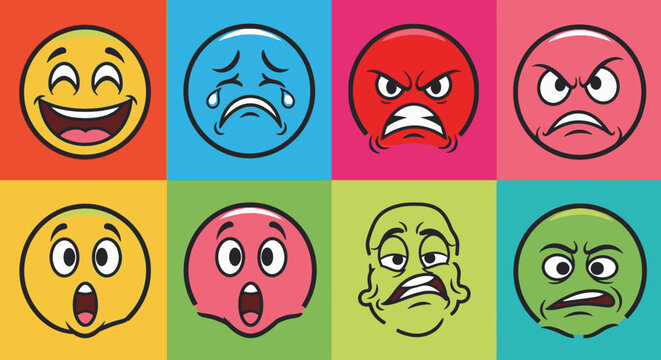 Funny cartoon monster Easter egg vector icon set featuring cute crazy faces with smiling expressions and colorful alien character designs