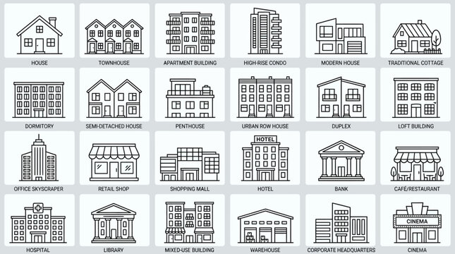 Various House Building Types.