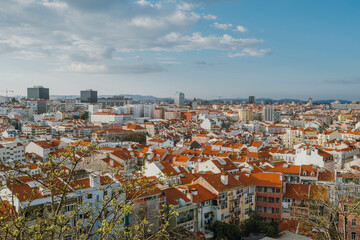 Obraz premium Vista de Lisboa do Miradouro da Penha de França,