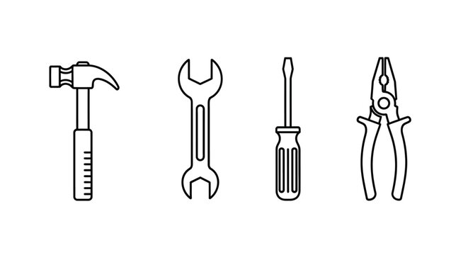 Tools for fixing and repairing work.