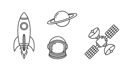 Space satellite and rocket ship launch. © Ryu