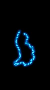 Mobile Vertical Resolution, 2160x3840 Pixels, Liechtenstein Country Map Neon Lights, Abstract Liechtenstein Neon Lights Map Opener Suitable for Politics, Elections and News 
