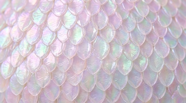 Shimmering Iridescent Fish Scale Texture Background
