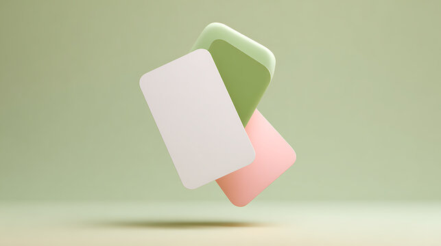 floating colorful cards for high-end commercial advertising