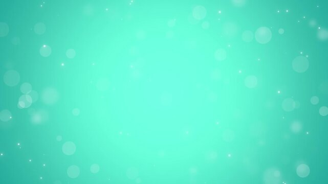 Soft blue Green Bokeh Light and Glitter animation,Abstract Glow Particles for Relaxing Videos, Meditation, Beauty and Clean Minimal Visuals motion background