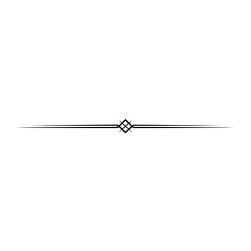 Elegant Decorative Divider with Central Diamond Ornament