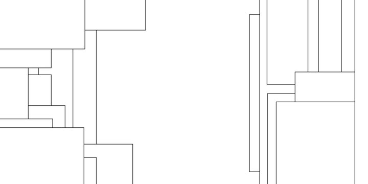 Vector illustration of a geometric patterns with complex flowchart or organizational chart with interconnected boxes and lines
