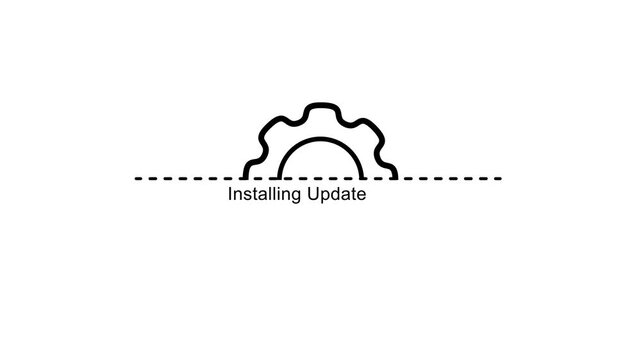 update system icon vector. Modern flat design vector illustration, concept of upgrade application progress icon, for graphic and web design. Installation of application or software. Loading process