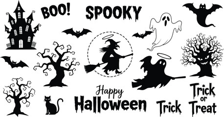 Fototapeta premium halloween vector set