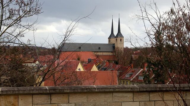 the historic city of naumburg an der saale in germany 4k video