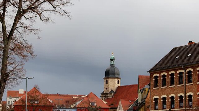 the historic city of naumburg an der saale in germany 4k video