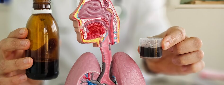 Therapist pediatrician medicines cough syrup and for the lungs. Expectorants for sputum removal