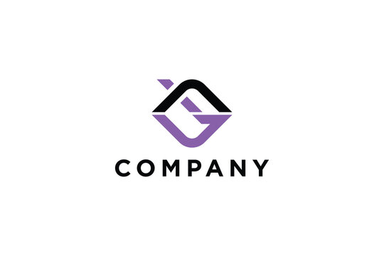 minimalist letter xg or gx business modern abstract logo