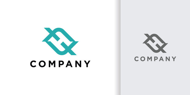 minimalist letter h or ff business modern abstract logo