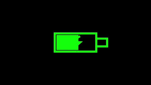 Green loading animation, circle loading icon, circle loading,Abstract loading bar please wait icon animation background. processing from 0 to 100 transfer on with black background.