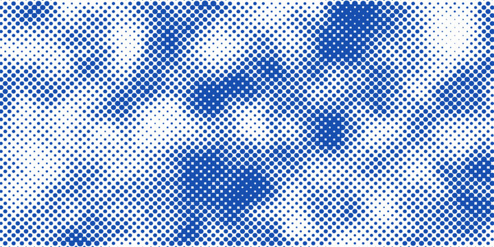 Abstract cobalt blue dot texture with random stipple distribution, smooth gradient lighting, clean background. Eps10