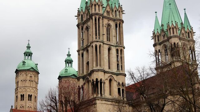 the historic city of naumburg an der saale in germany 4k video