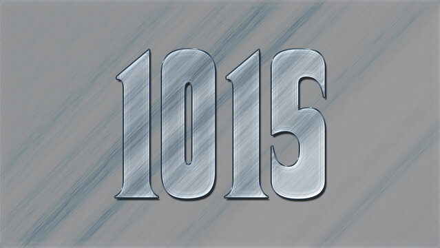 3D Glass effect number design of 1015, glassy background.