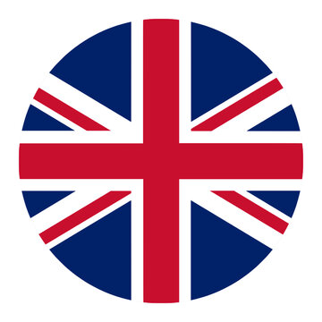 UK United Kingdom Flag in Circle Shape