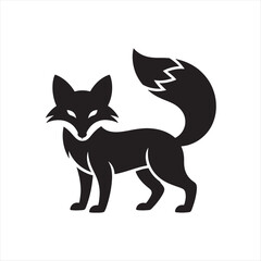 A cute cartoon drawing of a black and white cat vector illustration featuring a feline silhouette and kitty pet design for animal art © Tuhinnaaa_69