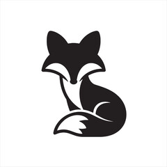 Cute black kitten sitting in a funny cartoon vector illustration featuring a feline silhouette and domestic pet character design © Tuhinnaaa_69