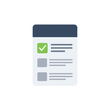 Checklist Document with Green Checkbox.