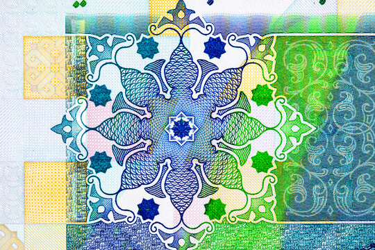 Iranian 20000 Rial banknote featuring the portrait of Grand Ayatollah Ruhollah Khomeini. Iranian national currency.