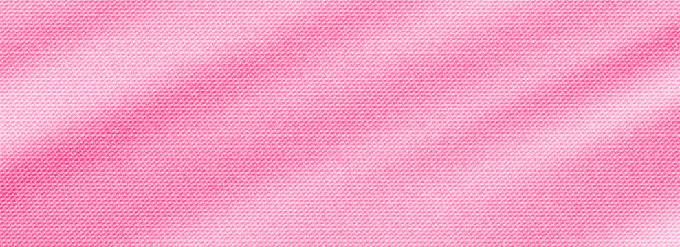 Pink background texture denim with a soft gradient effect is detailed with subtle light washing effects
