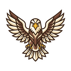 Fototapeta premium Majestic Eagle Illustration - A Symbol of Freedom and Power in a Stylized Design