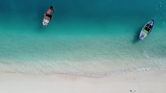 underwater boat scene in the ocean sea aerial camera shot 4k uhd video
