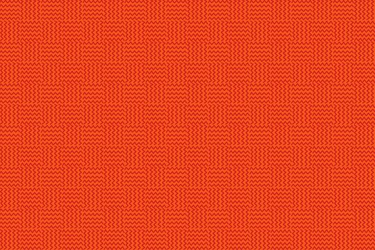 Abstract orange red colorful with zigzag wave curve grid fabric texture geometric pattern background. Red design for decoration, wallpaper, scrapbook, cover, textile, packaging, print, wrapping, etc 