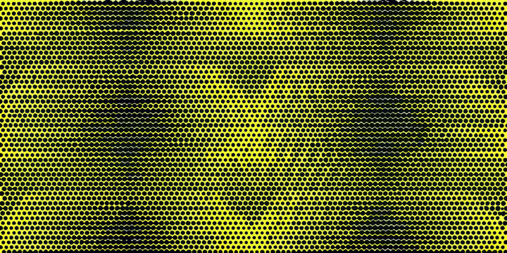 Optical illusion featuring a face hidden within a yellow and black pattern