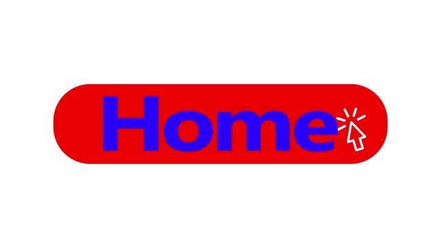 A vibrant Home button with a mouse cursor, beckoning you closer 4k usage, vector, visit