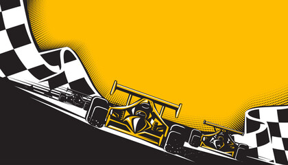 Obraz premium Motorsport car racing . Sports race concept
